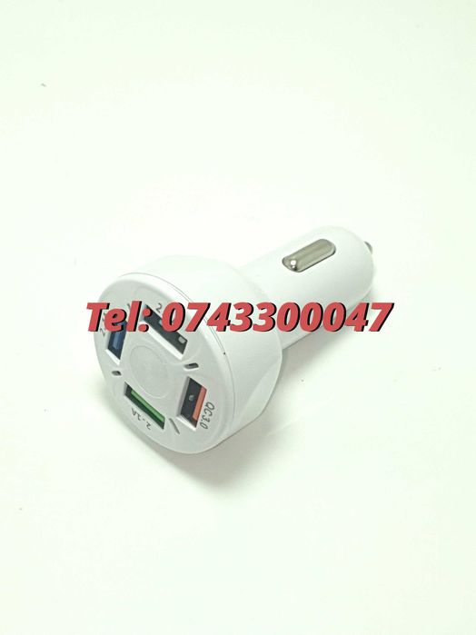Incarcator Universal Masina Auto 4 Porturi Bricheta Usb Qc Fastcharge
