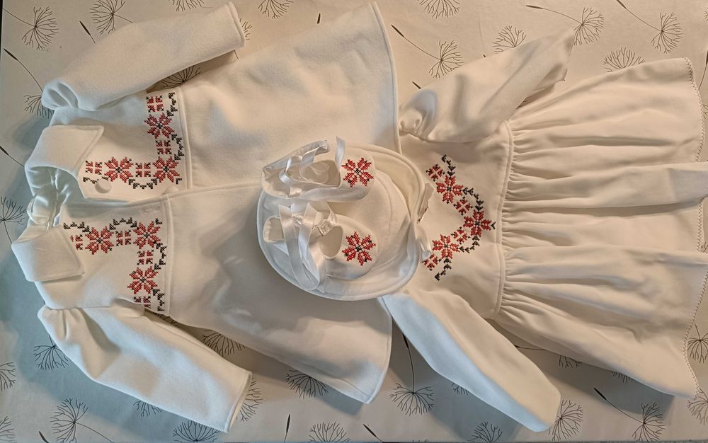 Rochiță și Palton set , 68 cm, fetita