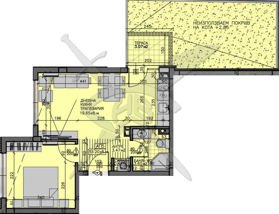 Двустаен апартамент 1324 - 37683