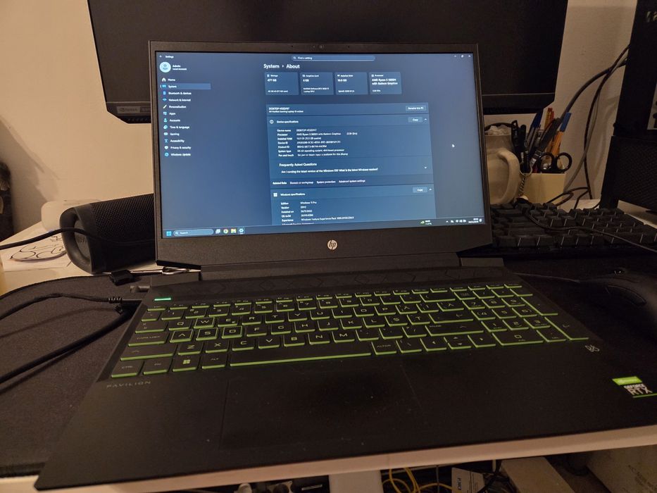 Laptop gaming HP Pavilion 15 RTX 3050ti