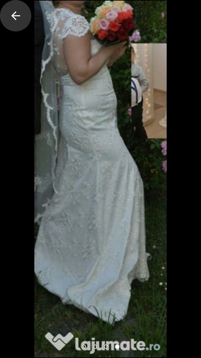 Rochie mireasa făcută pe comanda cu model de la o casa de moda din Ang