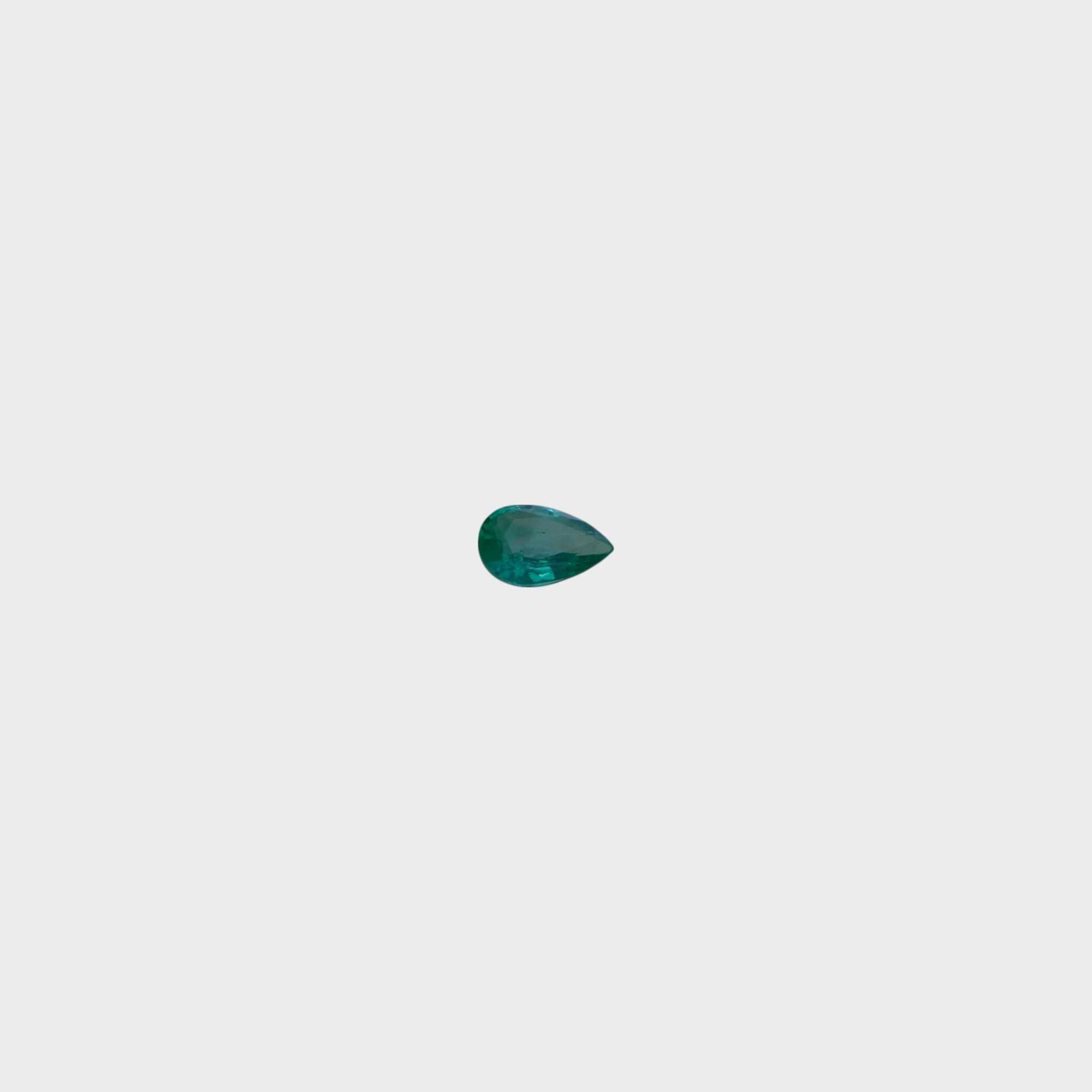 Smarald Zambia 0,33-0,64 ct., pear, ALGT Antwerp-cod 10607,10608,9991