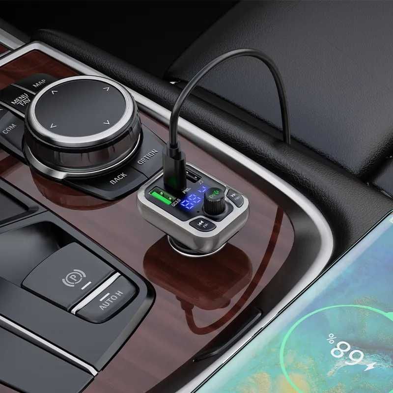 Автомобильное Зарядка + FM передатчик + Bluetooth + флешка BC38