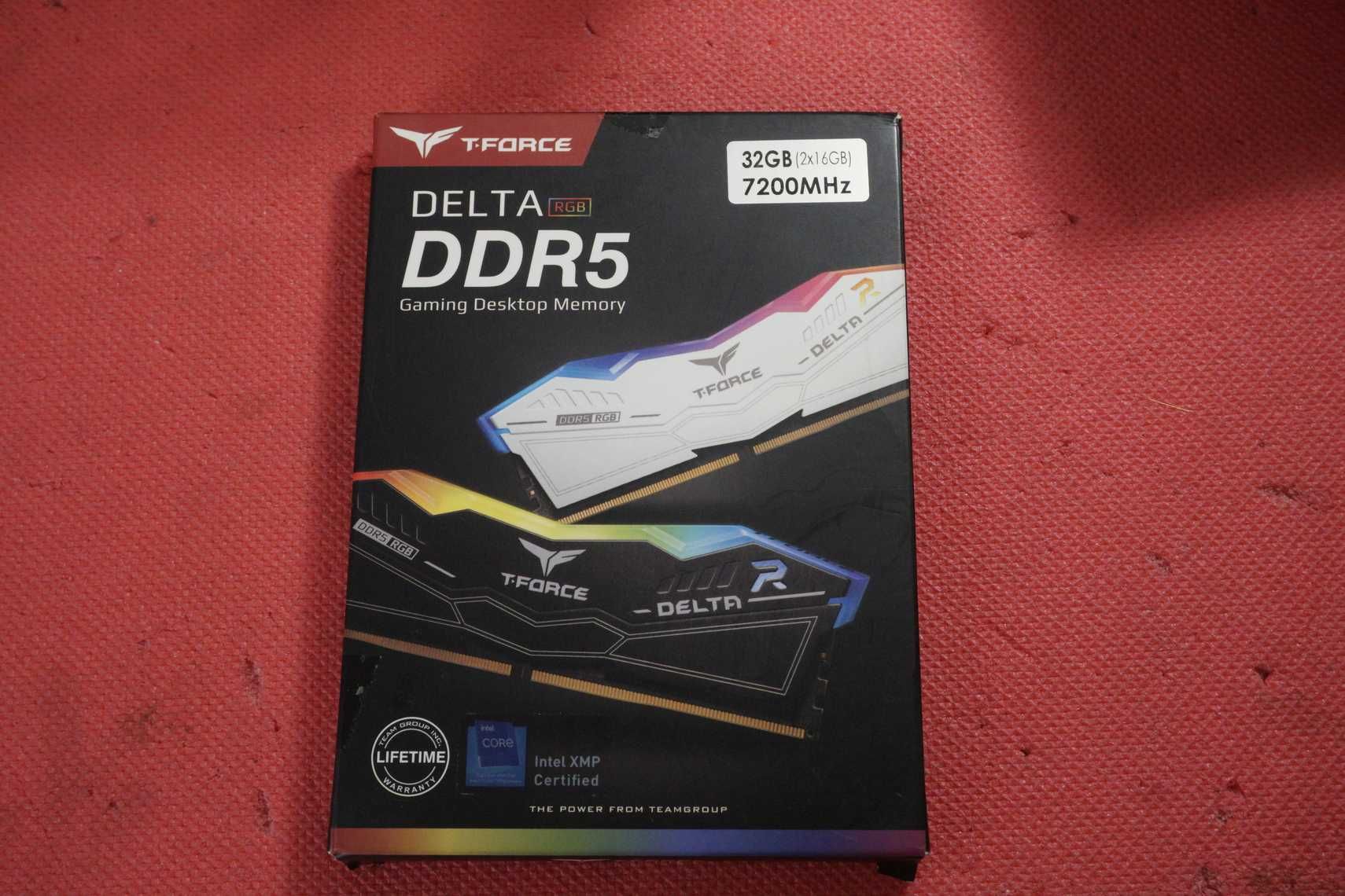 32GB RAM Памет DDR5 2x16GB 7200MT's CL34 TEAMGROUP Delta RGB / Вкл.ДДС