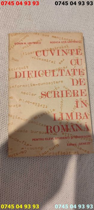 carte carti  cuvinte cu dificultate de scriere in limba romana