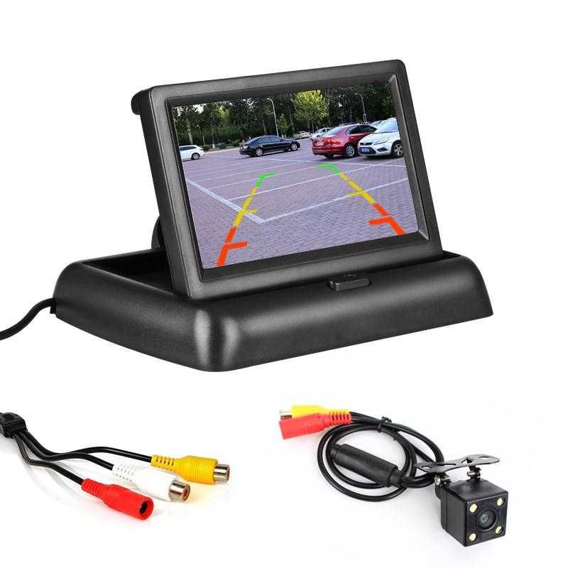 Camera auto video marsarier cu 4 LED si Monitor LCD pliabil de 4.3