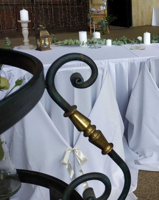 Френски столове от ковано желязо антикварни French Bakers Rack