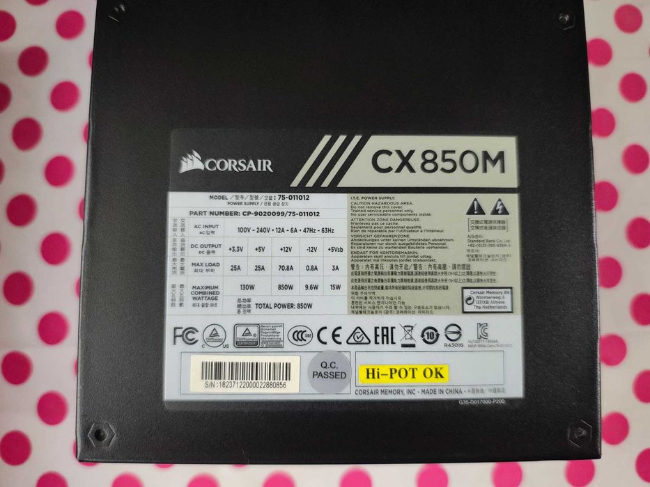 Sursa Modulara Corsair CX850M, 80+ Bronze, 850W.