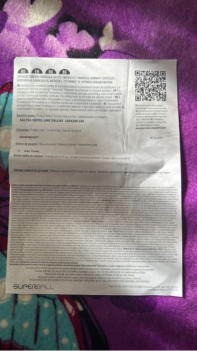 Saltea Green Future  din spuma de memorie 140x200