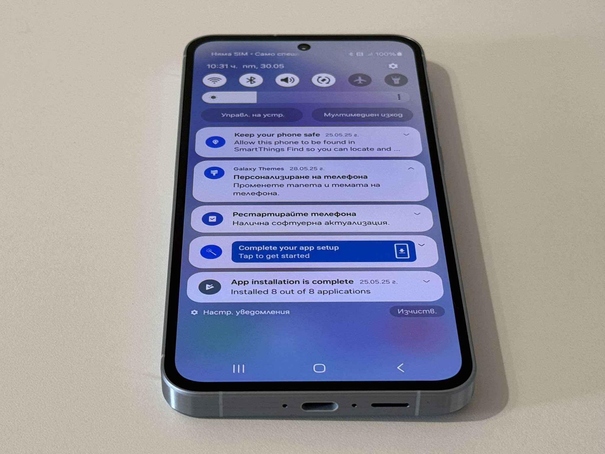 Бартер! Като Нов! Samsung Galaxy A55 Awesome Iceblue (Син)