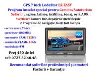 Navigatie GPS 7 inch Camion/TIR/BUS, 512Mb/16Gb avertizare camere fixe
