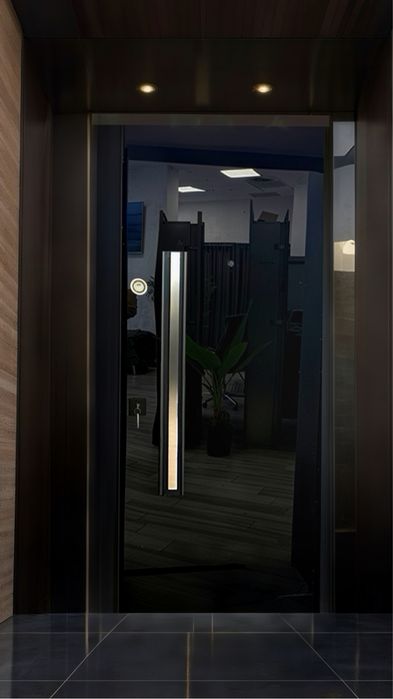 Входна врата за външни условия-Premium black glass