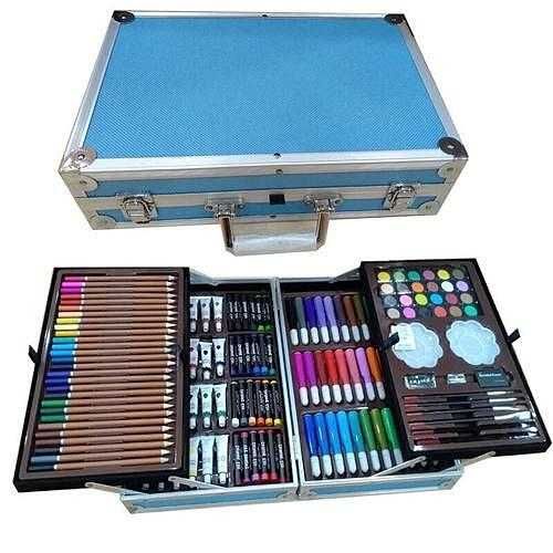 Комплект за рисуване и оцветяване в метален куфар Еднорог 145 части