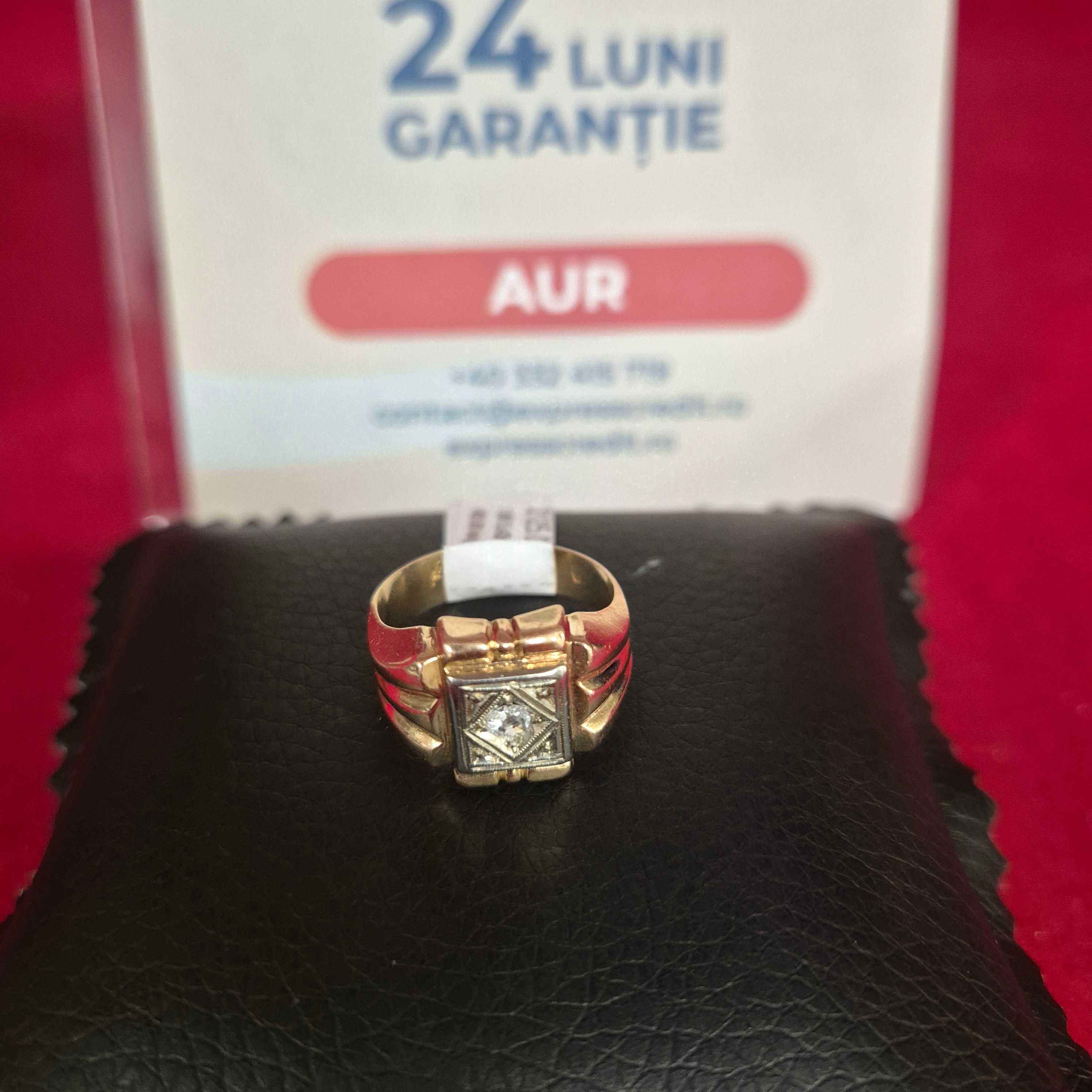 ( B31621.1 / Ag28 Doi Baieti ) Inel Aur 18K - 5.43 grame / 2125 lei
