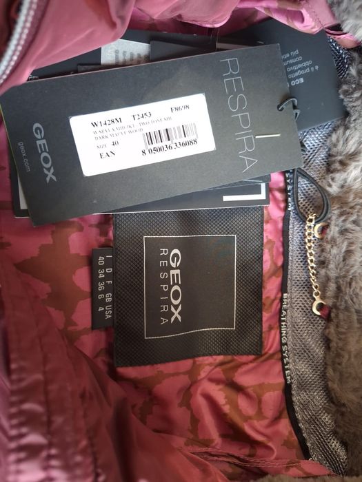 Geaca Geox, culoare visina putreda, noua, cu eticheta
