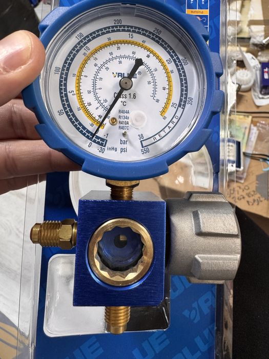 Baterie manometru 1 ceas value cu vizor low joasa presiune nou ac