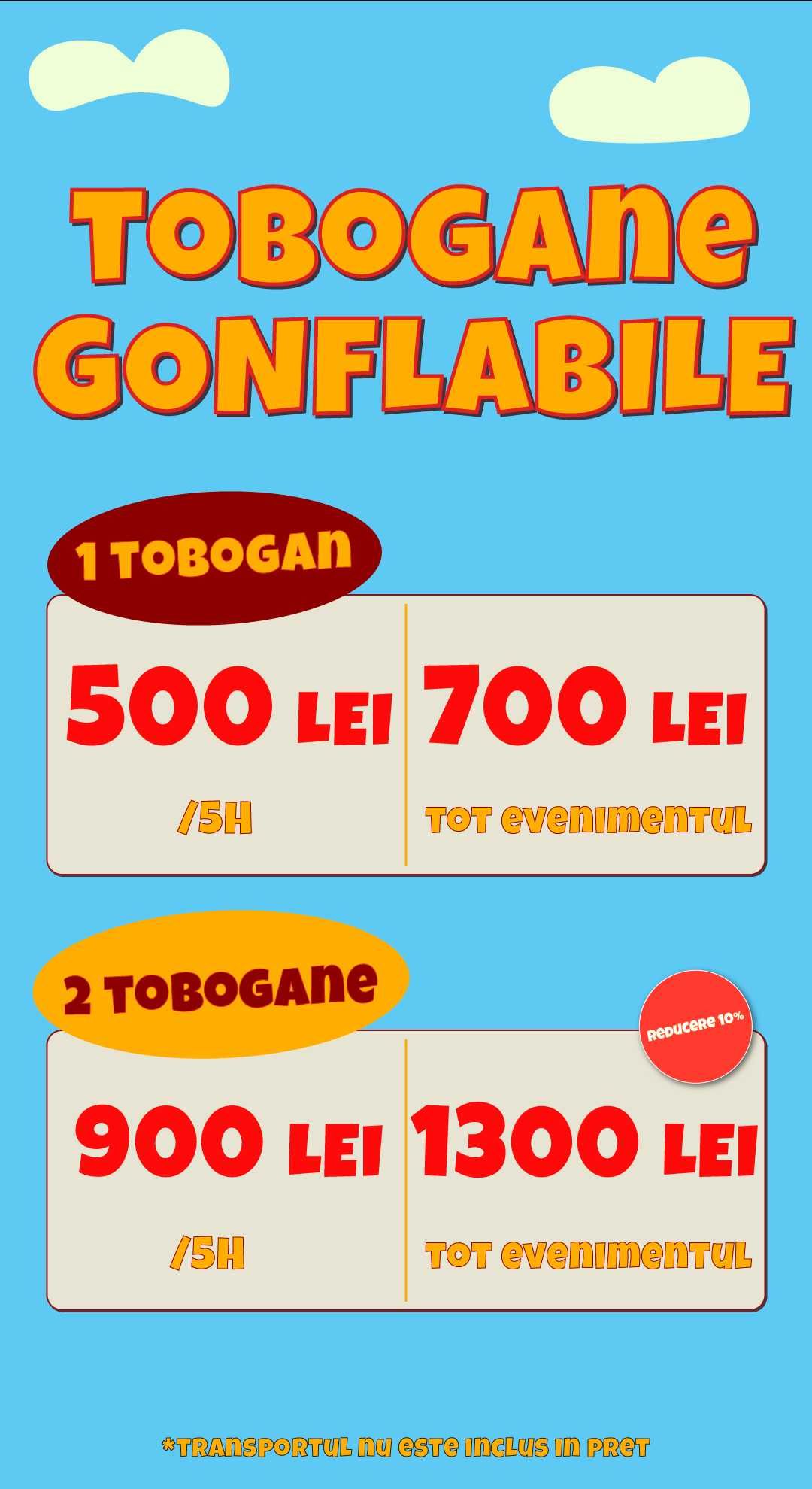 Tobogan gonflabil, animator, baloane - petreceri copii, curte, grădină