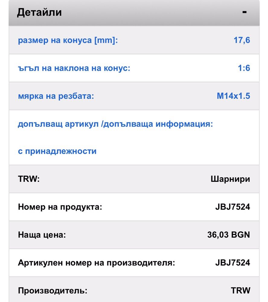 Продавам чисто нов шарнирен болт TRW за тойота рав4 и селика