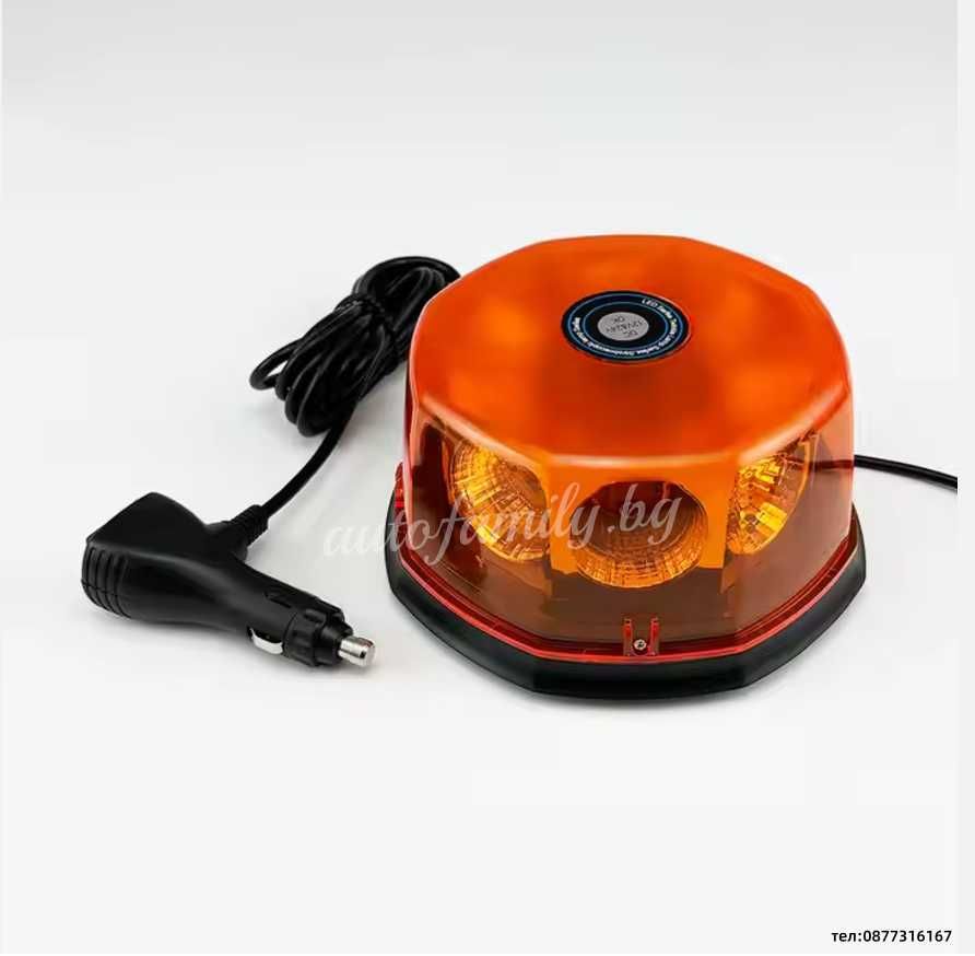 Аварийна сигнална LED лампа оранжево 20W 12V/24V