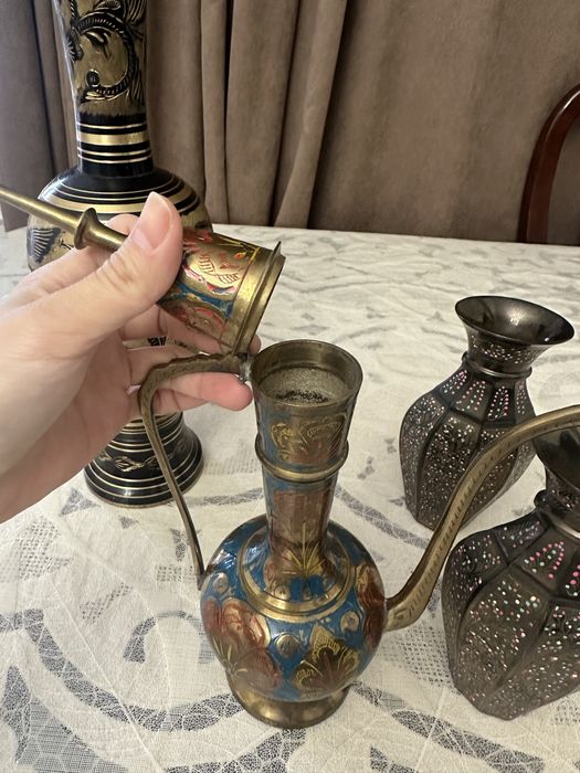 Вазы латунь Индия Клуазоне
