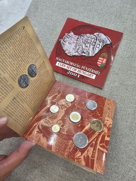 Коллекционный набор монет Венгрии 2001 года – в альбоме, с описаниями