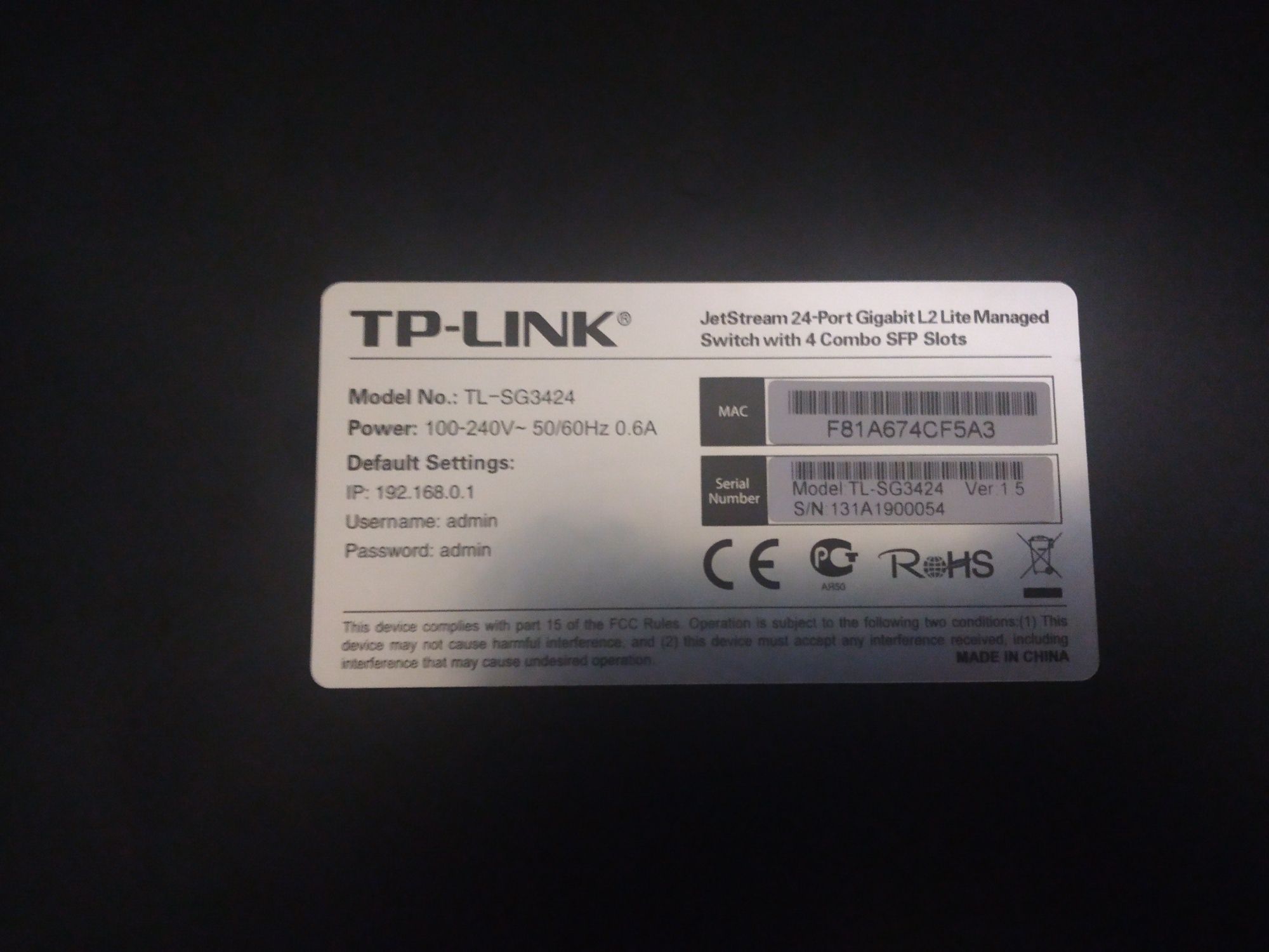 Tp-Link Tl-Sg3424