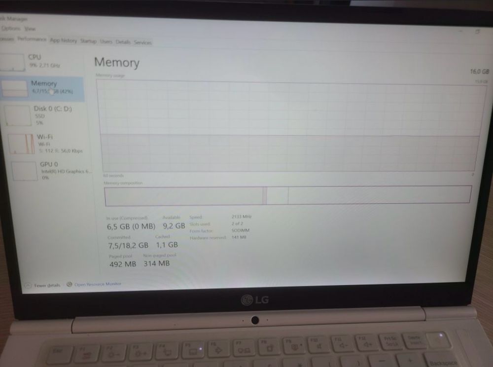 LG gram 13dyum Corei 7 7500