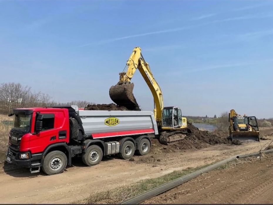 Inchiriem buldoexcavator si basculanta 8x4
