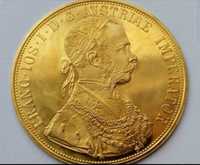 Moneda placata cu aur FRANG. IOS. AVSTRIAE 1915 an
