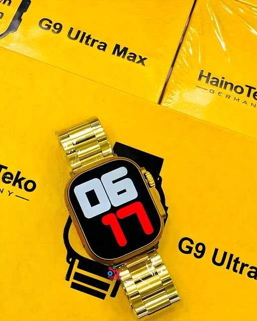Смарт часовник G9 Ultra Pro  -Разговори , спортен , Златист + 3 каишки