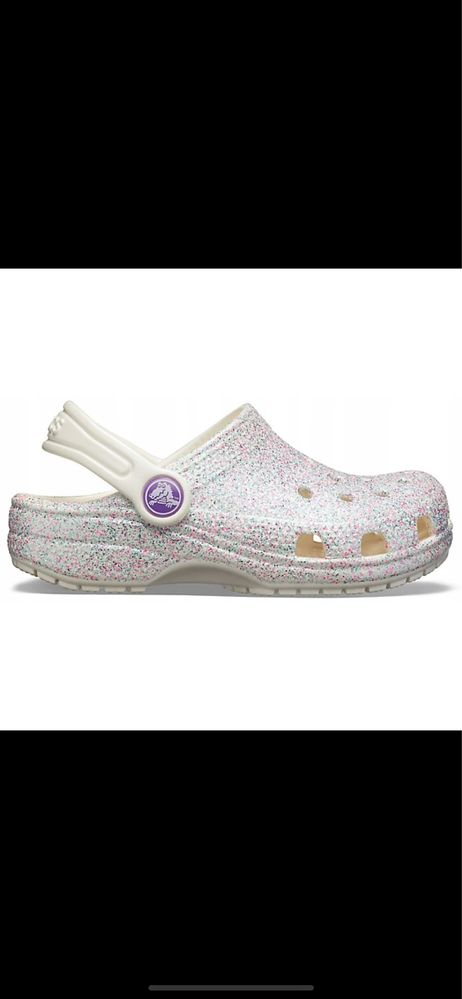 Papuci sandale Crocs Clasic Glitter marime c9 pentru 25 si 26