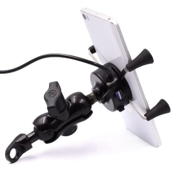 Suport telefon universal moto ATV cu incarcator USB