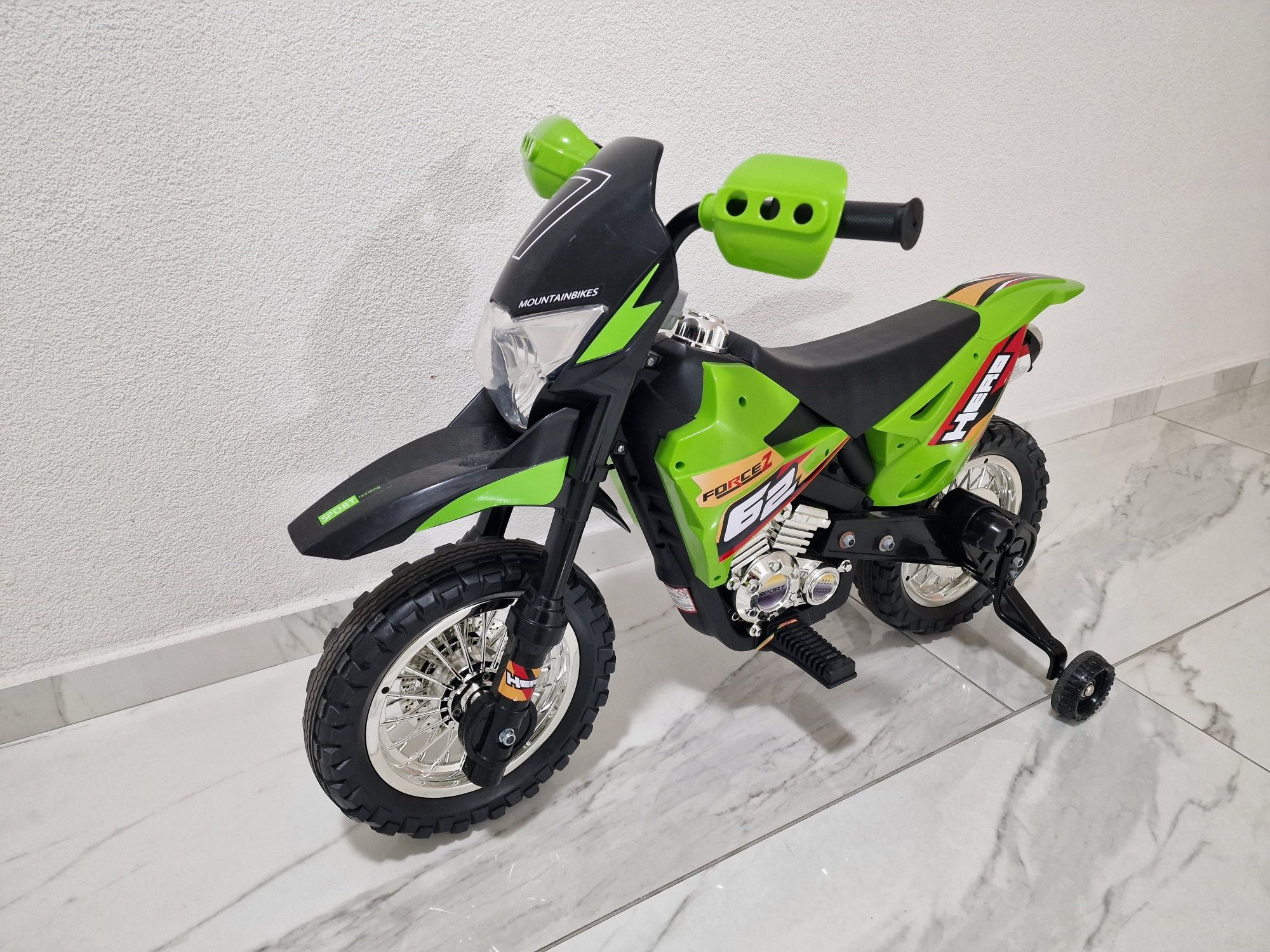 Motocicleta electrica pentru copii SUPER-TOYS FORCE II + casca