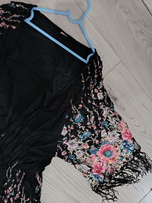 Cardigan tunica bolero chimono elegant cu franjuri flori mărime XL-XXL