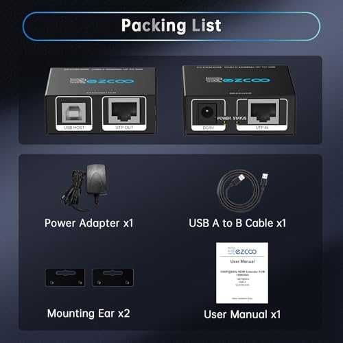 Нов HDMI USB Cat6 KVM Удължител 1080P 60Hz, 50м, HDR, PoE, Без Лаг