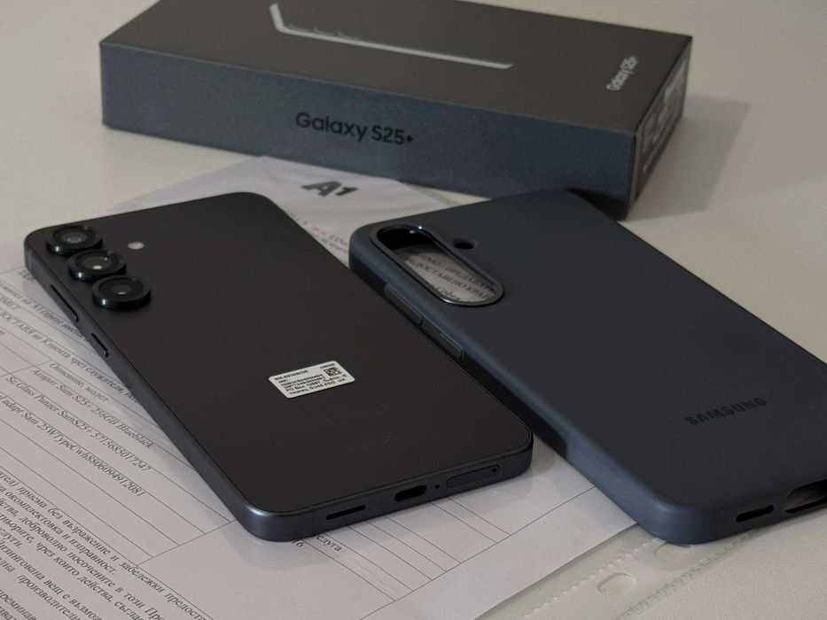 Бартер! НОВ! 24м.Гаранция! Galaxy S25 Plus BlueBlack (Тъмносин)