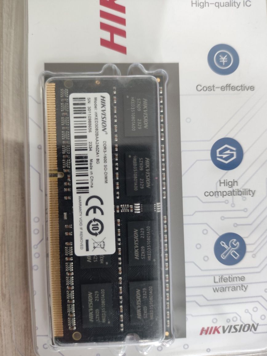Оперативная память SO-DIMM 8GB DDR3 PC12800/1600MHz Hikvision S1 BOX