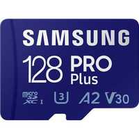 Card de memorie Samsung microSD, PRO Plus, 128GB, 160MB/s +  adaptor