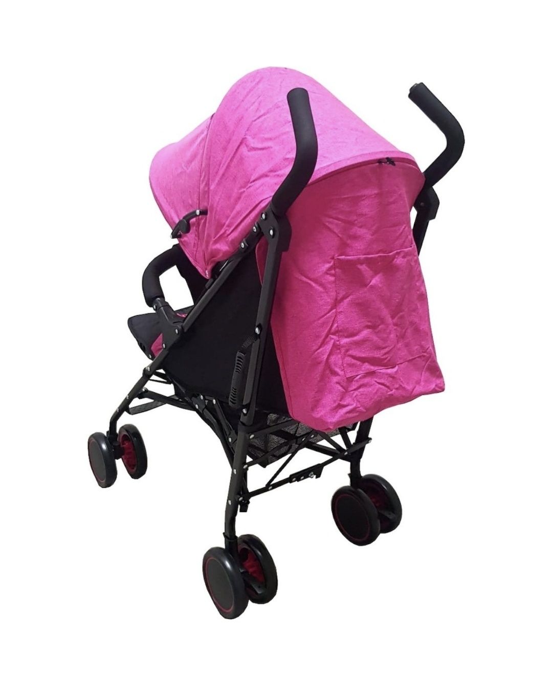 Cărucior pliabil roz pentru fetiță – Baby C, ușor și compact