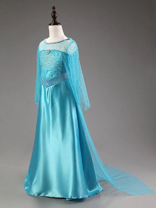 Rochie/rochita Elsa Frozen-model cu trena lunga petreceri/aniversari
