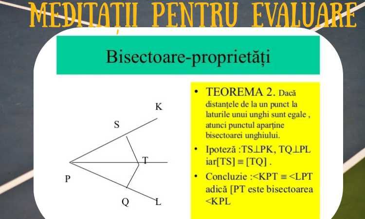 Meditații la Matematică, examene, recuperarea materiei