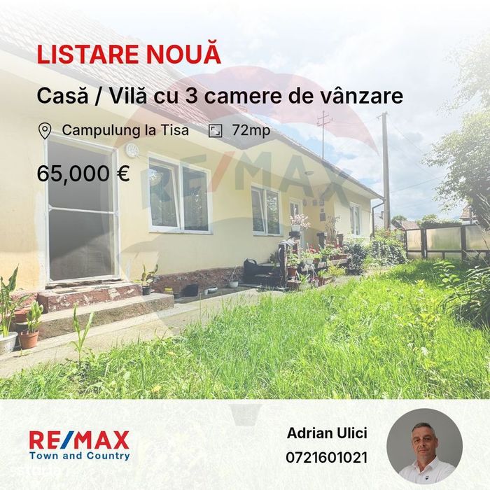 Casă / Vilă cu 3 camere de vânzare