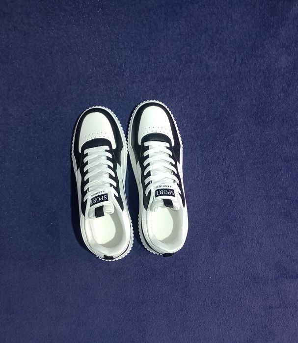 Adidași alb-negru „SPORT FASHION” mărimea 44 – noi, nepurtați