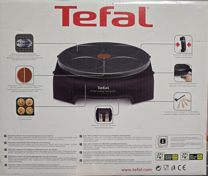 Aparat clatite pancake Tefal Crepe Party 4 compact