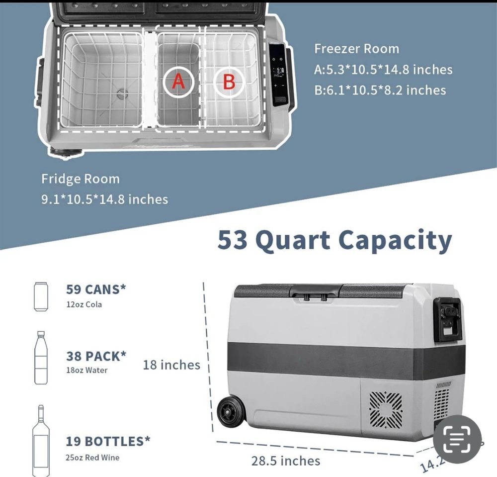Преносим компресорен хладилник/фризер 50L 12V/24V/220V  ALPICOOL