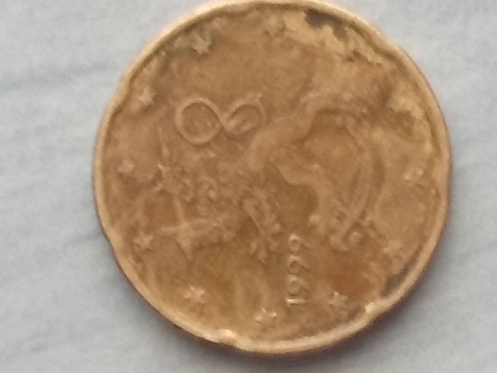 Vând monedă de colecție de 20 Eurocenți, din anul 1999, autentică!