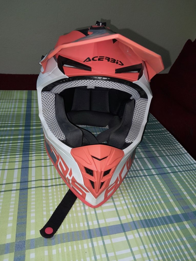 Ендуро каска Acerbis Linear Orange/White