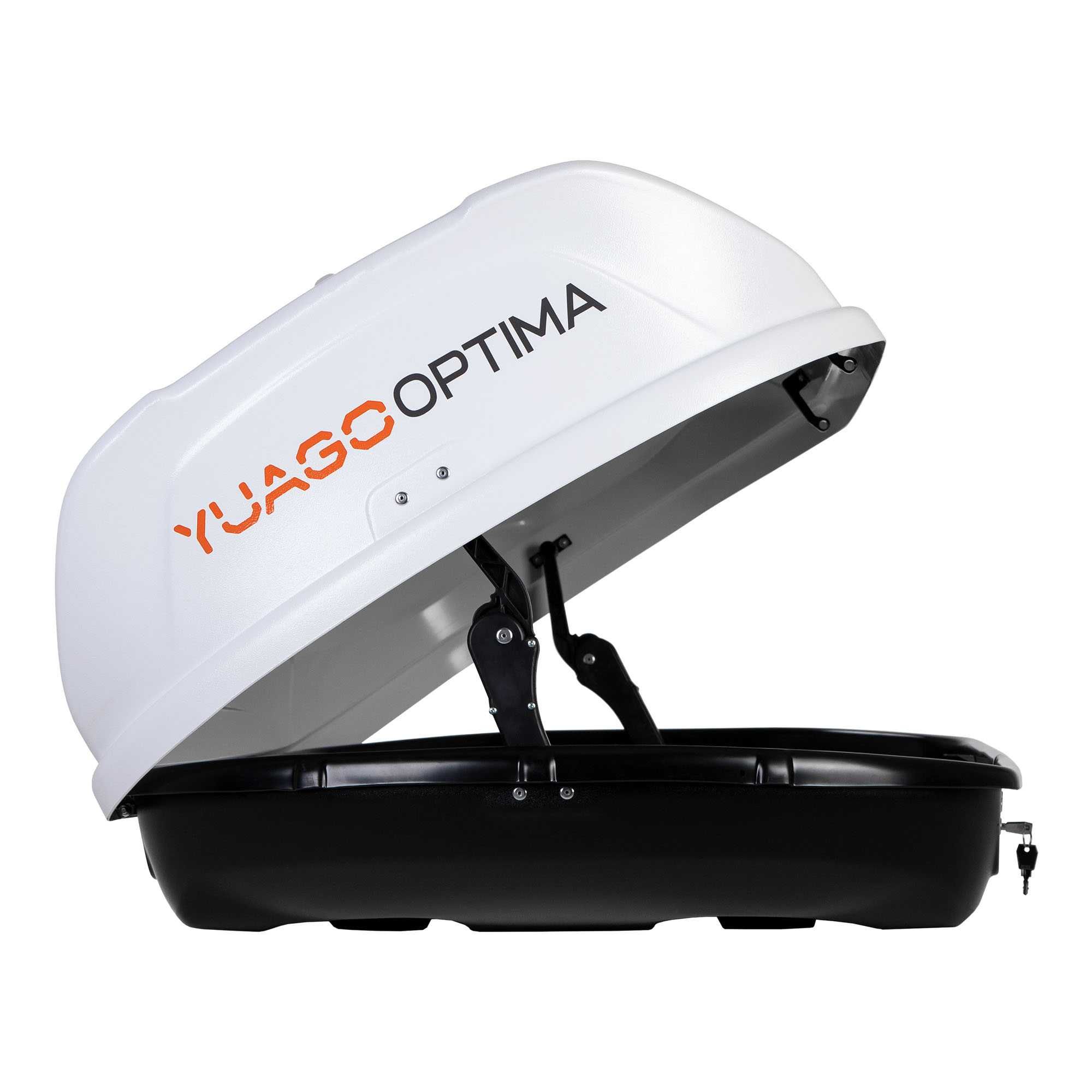 Автобокс YUAGO “Optima” белый (матовый) 390 л В НАЛИЧИИ