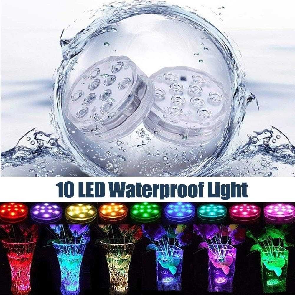 Lampi led submersibile cu telecomenzi individuale,16 culori,sigilat