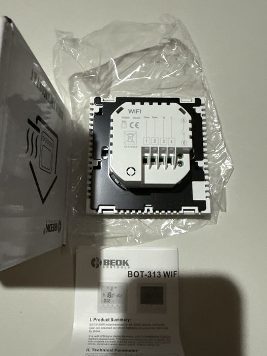 Termostat Beok TDR89W-Wifi-WP centrala,boiler,pardoseala,incalzire gaz
